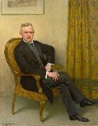 Heinrich Hellhoff Portrait des kaiserlichen Kammerherrn von Winterfeldt, in Armlehnstuhl sitzend oil painting